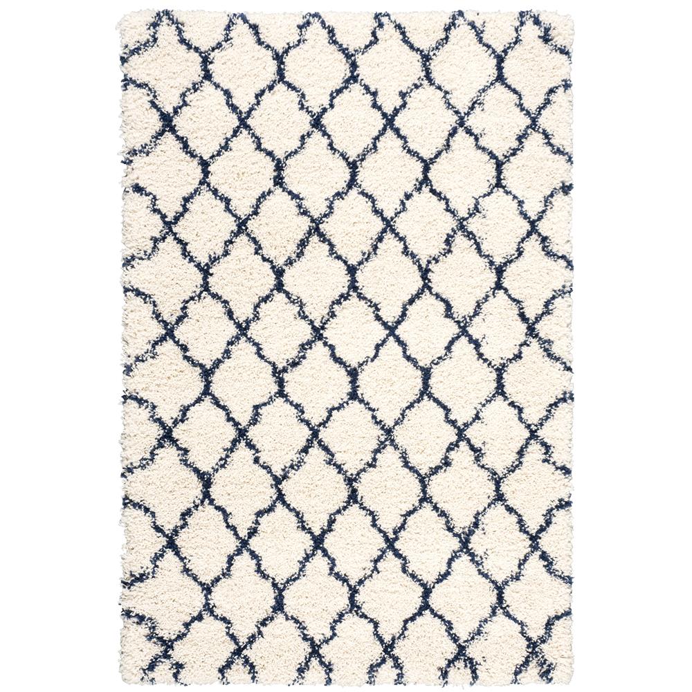 Nourison AMOR2 Amore 3 Ft.11 In. x 5 Ft.11 In. Indoor/Outdoor Rectangle Rug in  Ivory/Blue